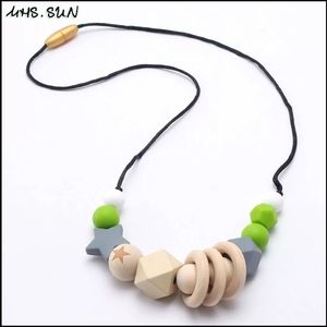 Mom's baby's teething necklace. Safety certified.